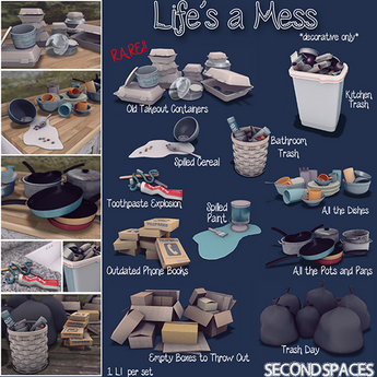 Second Life Marketplace - Second Spaces - Life's a Mess - Spilled Paint
